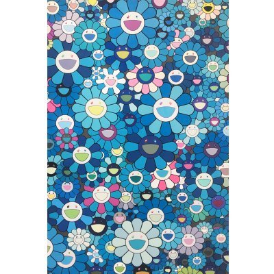 Ковер Kaws Takashi Murakami Голубой