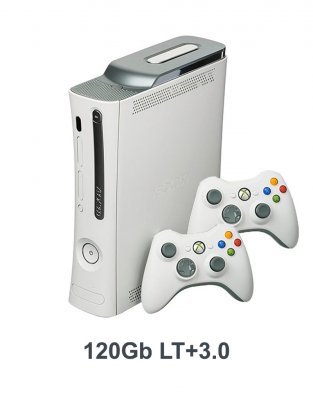 Xbox 360 FAT Black/White 120GB + LT+3.0 + 2-й джойстик