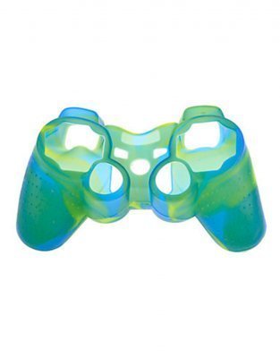 Силиконовый чехол на джойстик PS3 Зелено-Голубой