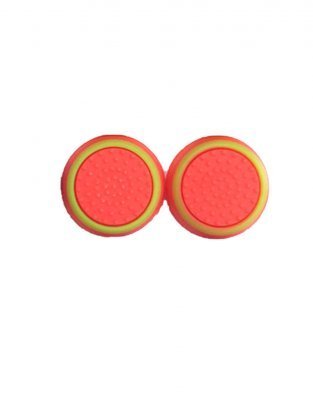 Накладки на стики красные с желтым ободком PS5/PS4/PS3/XBOX