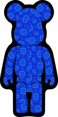 Ковер Bearbrick Узор Синий