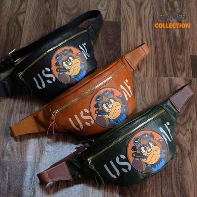 Сумка-бананка US AF Натуральная кожа