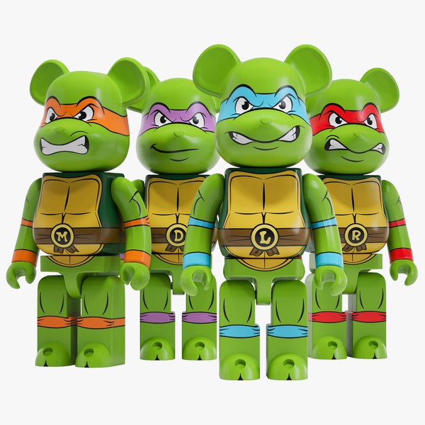 Bearbrick Черепашки Ніндзя Set (TMNT) 400% (28см)
