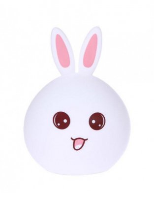 Силиконовый Заяц Ночник Розовый (Светильник)