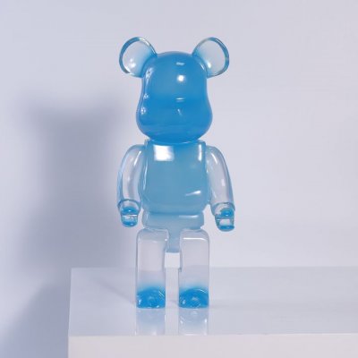Bearbrick Смола Голубой Прозрачный 400% (28см)