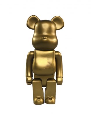 Bearbrick Hirapushin (Pure Gold Foil) Золотой 400% (28 См)