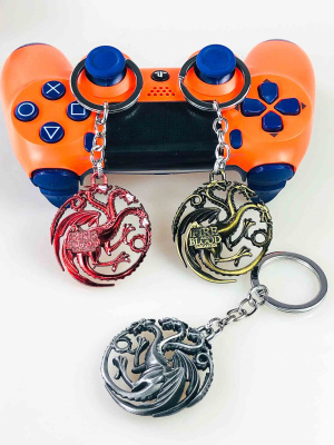 Ігровий брелок «House of the Dragon / Targaryen» (металевий, кілька кольорів)