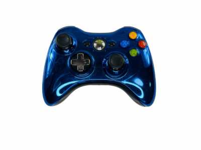 Джойстик Xbox 360 Б/У (Хромированный синий)
