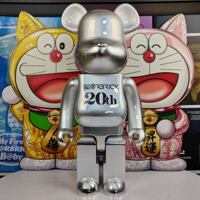 Bearbrick 20th anniversary deep Chrome 1000% (70см)
