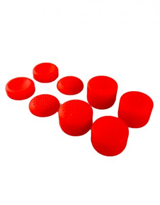 Накладки на стики универсальные для джойстика Playstation / Xbox комплект 8шт красные (PS3/PS4/PS5/Xbox360)
