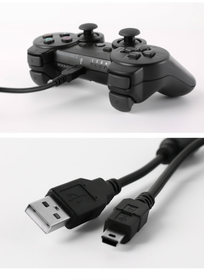 Кабель для заряджання контролера PS3 Кабель для передачі даних USB  1,8 М  чорний 