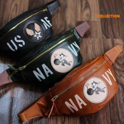 Сумка-бананка  NAVY Felix The Cat Натуральная кожа