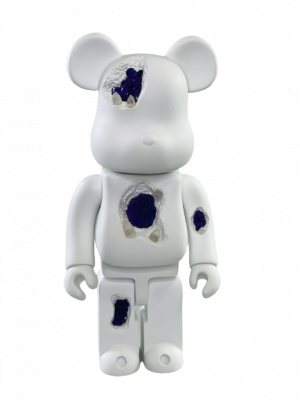 Bearbrick Art OverTurn Dark Blue Crystal (Синий Кристалл) 400% (28см)