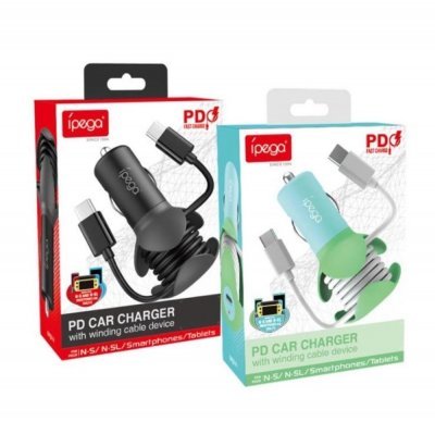 Авто зарядка Type-c 12v для Switch Lite