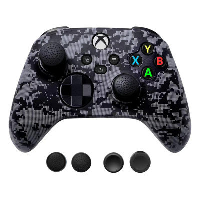 Камуфляжний силіконовий чохол для геймпада Xbox Series X|S з насадками на стіки (модель HX-015)
