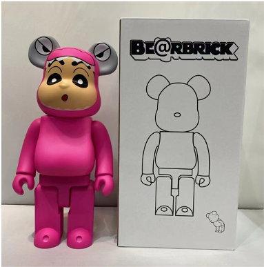 Bearbrick Crocodile Mountain Рожевий 400% (28cm)