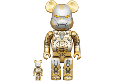 Bearbrick x Hajime Sorayama x Marvel Iron Man Reverse 1000% (70см)