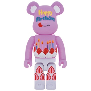 Bearbrick happy birthday Рожевий 400% (28см) 