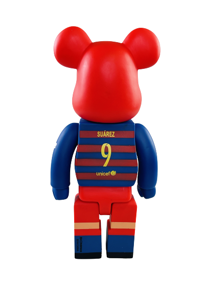 Bearbrick FCB Qatar Airways Suarez 9 Unicef 400% (28 см)