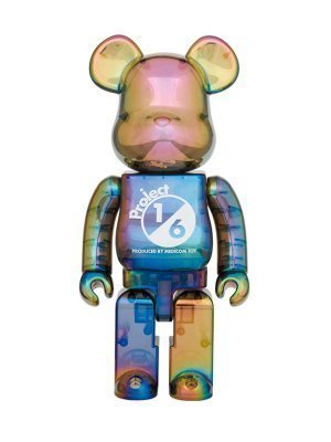 Bearbrick Project 1_6 Black Clear Chrome 400% (28см)