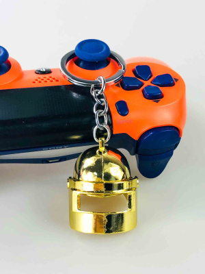 Брелок PUBG – золотий шолом Level 3