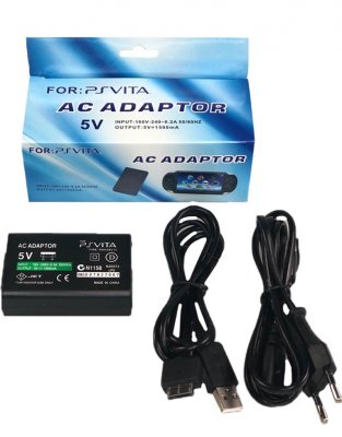 Зарядний пристрій/Блок живлення/адаптер змінного струму для PS Vita 1000 + кабель заряджання