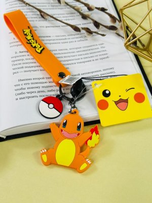 Брелок Jsstore силиконовый Покемон Чармандер (Оранжевый)