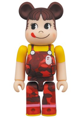 Bearbrick Bape x Peko-Chan червоний 400% (28cm) 