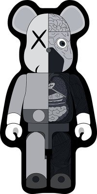 Ковер Bearbrick Dissected Companion Серый