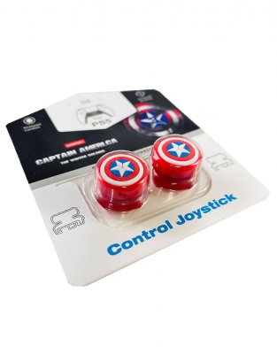 Накладки на стики для джойстика Playstation 4 / 5 Captain America PS4/PS5 (Высокие)
