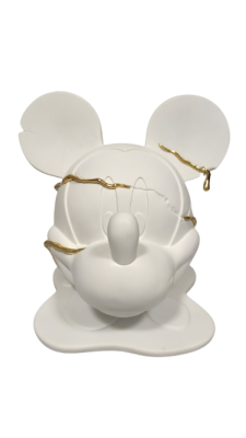 Фігурка Голова Міккі Маус біла з білою підставкою (28см)