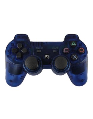 Бездротовий Джойстик PS3 (прозорий синій) 