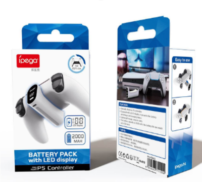 Зовнішній акумулятор ipega PG-P5S042 з LED-дисплеєм для контролера PS5 (2000 mAh)