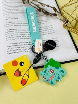 Брелок Jsstore силиконовый Покемон Бульбазавр (Зеленый)