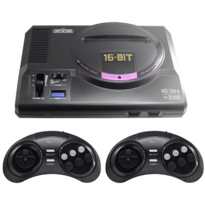 Игровая консоль Retro Genesis 16 bit HD Ultra (150 игр, 2 беспроводных джойстика, HDMI кабель)