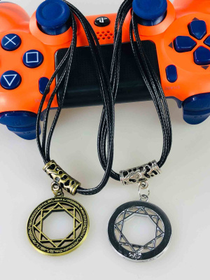 Амулет із зіркою Давида на шнурку (золотий / срібний)