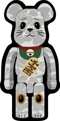 Ковер Bearbrick Lucky Cat Денежный Кот X Bape