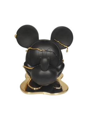 Фігурка Голова Міккі Маус чорна з золотою підставкою (28см)