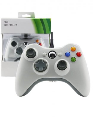 Проводной XBOX 360 Джойстик Белый (PC/XBOX 360)