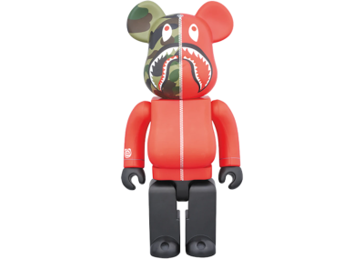 Bearbrick A Bathing Ape 1st Camo Shark Red 400% (28см)