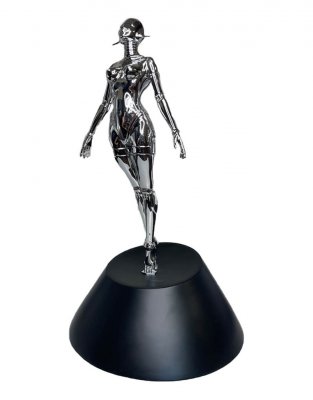 Фигурка Hajime Sorayama Sexy Robot Женщина Киборг Хромированная (52 см)