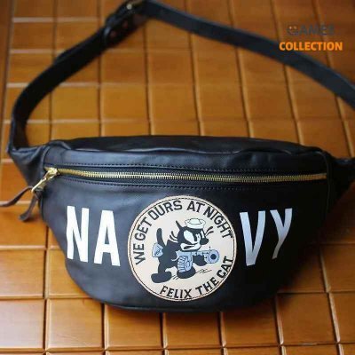 Сумка-бананка  NAVY Натуральная кожа