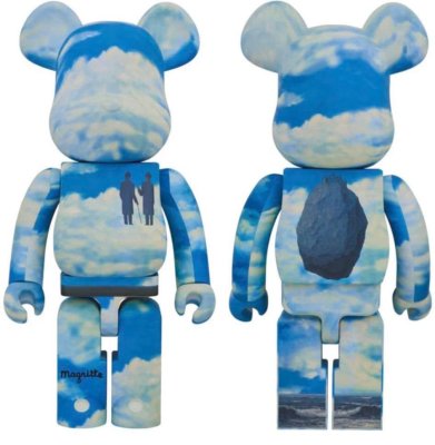 Bearbrick Rene Magritte "La Reconnaissance Infinie 1963/Піренейський замок" 400% (28см)