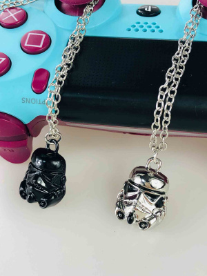 Кулон для геймерів Stormtrooper — підвіска на ланцюжку, чорний та срібний, геймерський аксесуар