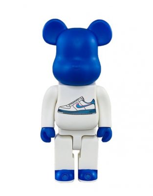 Bearbrick Nike фигурка Беарбрик синий/белый 400% (28см)