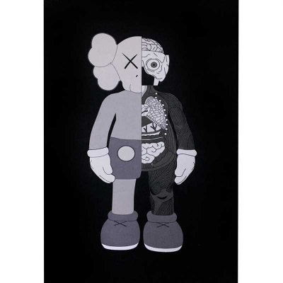 Ковер Kaws Dissected Companion Голубой Прямоугольный