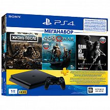 Sony PlayStation 4 Slim 1 TB (CUH-2208B) + Жизнь после + God of War + Одни из нас. Обновленная версия + подписка PlayStation Plus на 3 мес.