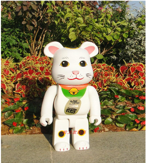 Bearbrick Maneki Neko Білий 700% (53см)