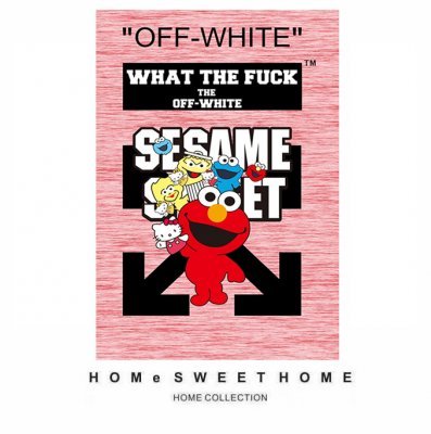 Ковер Kaws Off-White What The Fuck Sesame Street 80*120 см