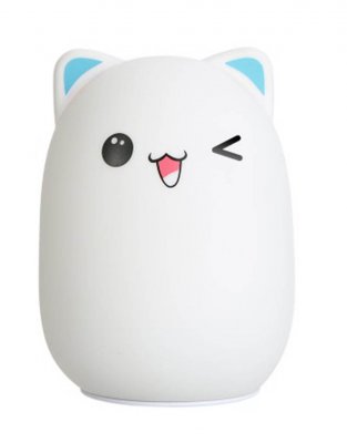Светильник BUD BEAR Silicone LAMP КОТИК Синие ушки